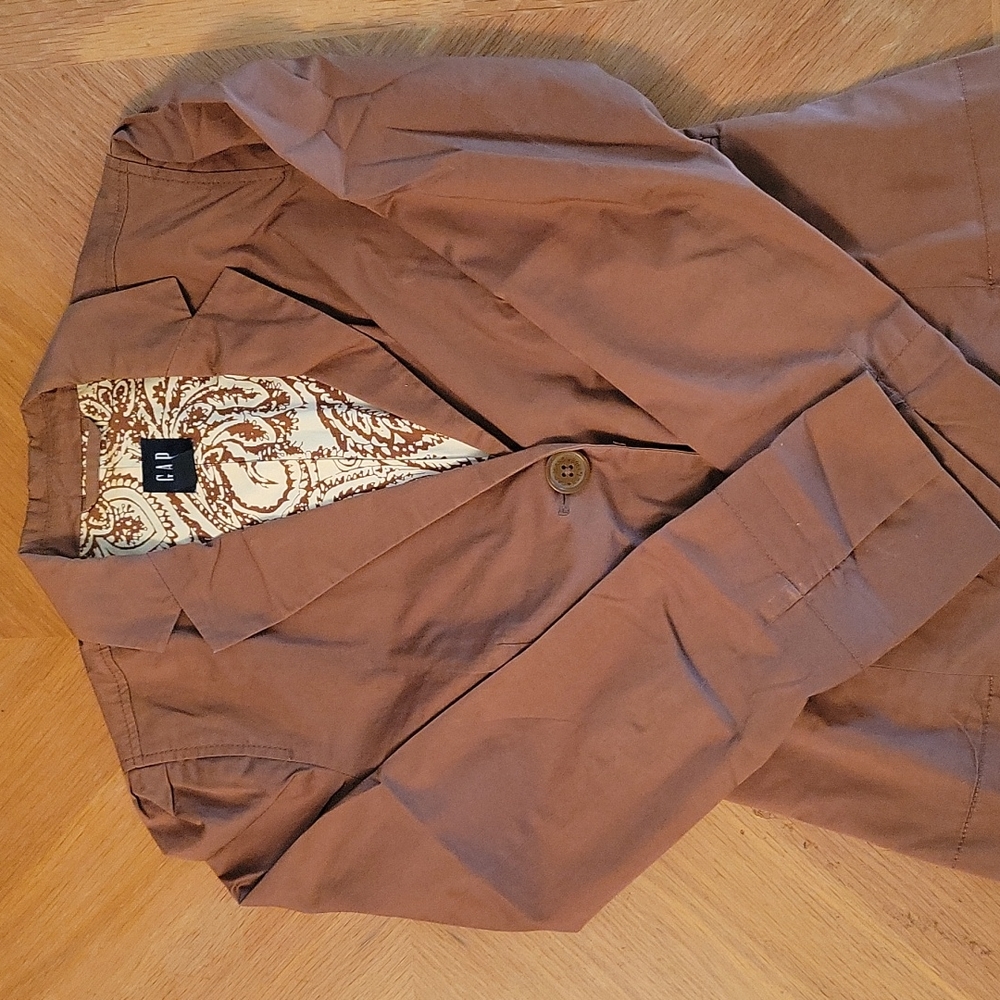 Here is a Gap factory blazer. Cocoa color and it's a size 2